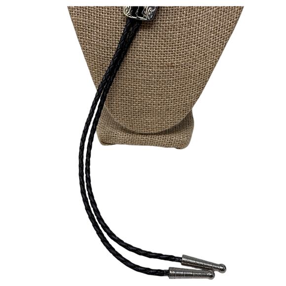 Vintage Pewter Native Dancer‎ Bolo Tie - Picture 3 of 4